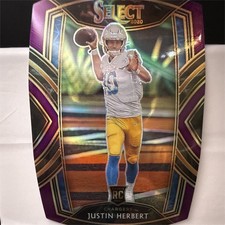 2020 Panini Select Justin Herbert💥RC💥Prizm Club Level #244 Die Cut rookie picture