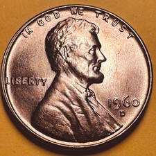 1960 D Lincoln Cent Large Date Uncirculated RD picture