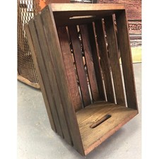 Wooden Crate Dark Walnut Color Rustic Crate picture