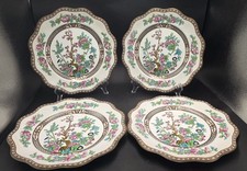 4 Coalport Indian Tree Dinner Plates Scalloped 10 5/8