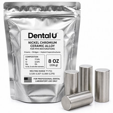 Nickel Chromium Ceramic Alloy PFM Crowns Bridges Dental Lab 8 oz picture
