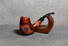 Smoking tobacco wooden long pipe ANCHOR Handmade stem picture