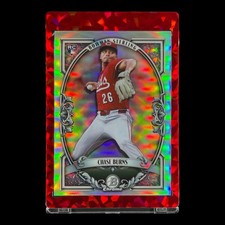 CHASE BURNS SILVER STERLING ROOKIE REFRACTOR 2026 Bowman Chrome RC Insert - Reds picture