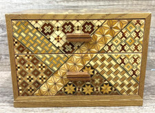 Japanese Hakone Yosegi-Zaiku Marquetry KOHIKIDASHI 2 Drawers W18×D13.4xH13cm F/S picture