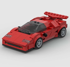 Custom LEGO MOC Lamborghini Countach Red – 304 Piece Supercar Brick Model picture