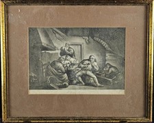 Antique Etching 18th C.The Contented Dutchmen  By Richard Brookshaw (1736–1804) picture