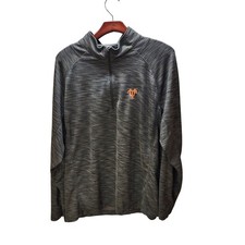 Volunteer Traditions Mens XL Grey Space Dye Quarter Zip Pullover Tristar Logo picture
