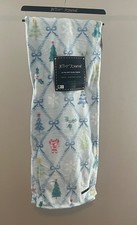 Betsey Johnson Christmas Themed Light Blue Throw Blanket 50