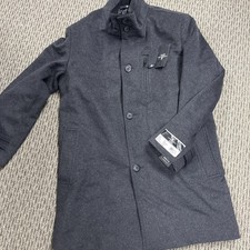 $350 London Fog Men's Clark Classic-Fit Overcoat Coat , Charcoal , Sz 40S picture