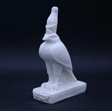 Authentic Ancient Egyptian Antiquities White Marble Horus Statue Egyptian BC picture