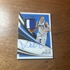 David Lee 2020-21 Panini Immaculate Game Worn Jersey Patch Auto /50 picture
