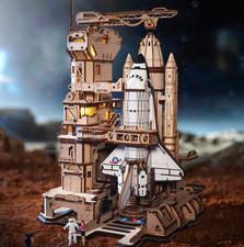 ROKR 3D Wooden Puzzle Space Shuttle Mechanical Model Kit Toys for Adults Gifts picture