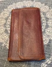 Antique 1880's Account Ledger Book Vintage Red-Brown Cover picture