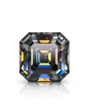 2 CT Fancy Black Color Asscher Cut VVS1 Diamond Premium Quality gemstone 8x8mm picture