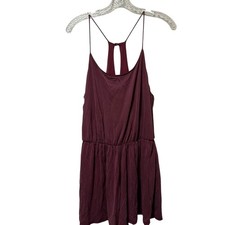 Mikey And Joey Large Romper Boho Sleeveless Mauve Maroon Purple NWT picture
