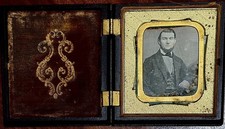 Daguerreotype of a Handsome Bearded Man 6th Plate Critchlow Case Some Wipes picture