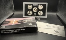2015-S 90% SILVER America the Beautiful PROOF Quarter Set w 2015 US MINT Box COA picture