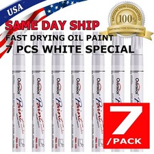 7PC White Paint Pen Marker Waterproof Permanent Car Tire Lettering Rubber Letter picture