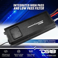 DS18 NXL-X1200.5D 2800 Watt 5 Channel Marine Class D Speaker Subwoofer Amplifier picture