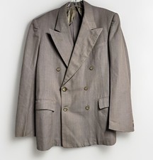 1940s Double Breasted Suit Jacket Wool 42  Dundee Tailoring NOLA picture