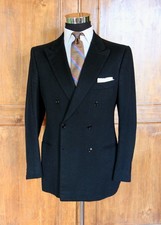 Sartoria Carosi Roman bespoke double breasted cashmere blazer 48-50EU/38-40UK picture