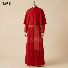 Cardinal Red Cassock with Mozzetta | Tailored Scarlet Clergy Robe, Made to Order picture
