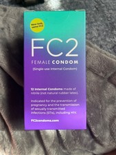 FC2 Female Internal Condoms 12 Pack Non-Latex Nitrile Sealed Box Exp 2030 picture
