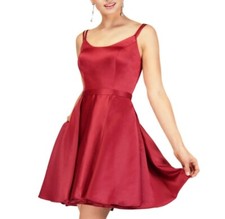 Lulus Women's Size 4 Red Skater Dress V-Neck Sleeveless Party Cocktail NWT picture