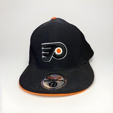 Philadelphia Flyers Hatco Premium Fitted Baseball Hat Size 7 3/8 Black Orange picture