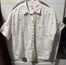 Madewell Women’s S White Floral  Cotton Woven size small picture