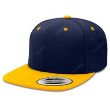 Snapback Hat Flat Bill Baseball Cap - Mesh Streetwear Blank Plain Trucker Hat picture