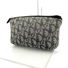 DDP Auth Vintage Christian Dior  Trotter Monogram Gray Canvas Pouch Bag 90s picture