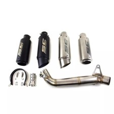 For Honda CBR1000RR 2008-2016 Exhaust Tips Muffler Mid Link Pipe System Black picture