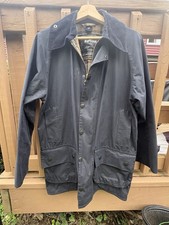 Barbour Beaufort Waxed Jacket Navy 36 picture