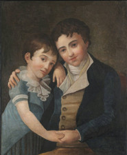 Oil painting Hans Emil Hansen young people portraits boy man handmade picture