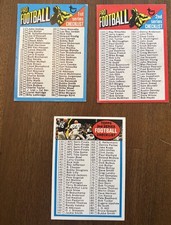 1971 / 1972 Topps Football - 3 Card Checklist Lot -  #27 #106 #79 - Unmarked picture