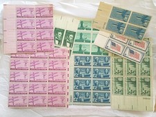 Vintage Lot Of US Postage Stamps MNH Mixed Blocks Unused Mint Never Hinged picture