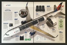 2016 DELTA AIR LINES Airbus A321 jet cutaway AD airlines airways advert picture
