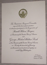 RONALD REAGAN 1981 PRESIDENTIAL INAUGURATION INVITATION GEORGE HW. BUSH picture