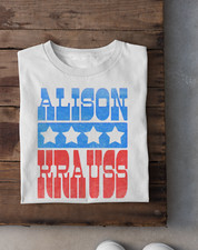 Hot Alison Krauss Retro Style County Music White Unisex All size Shirt picture