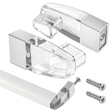 2 Set Clear Acrylic Shower Door Towel Bar Brackets for Alumax Basco Framed picture