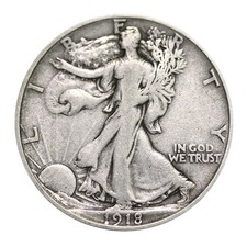 USA Walking Liberty Half Dollar Coin XF/VF 90% Silver Extra Fine - Random Date picture