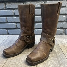 Frye 700 Buckle Harness Square Toe Boots Womens 7.5 M picture