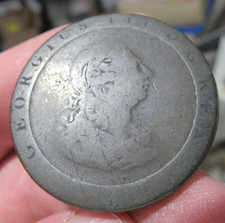 1797 Great Britain George III Cartwheel 2 Pence Copper Britannia picture