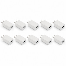 10 Pack USB-A Wall Charger Wholesale Lot Power Adapter White picture