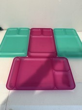 Set Of 4 Colorful VTG Tupperware Divided Trays picture