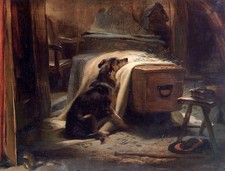stunning oil painting handpainted on canvas-The Old Shepherd's Chief Mourner picture