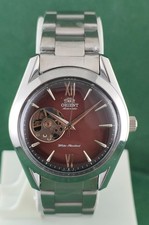Orient Automatic Brown Dial Stainless Steel Band Men Wristwatch Pre - owned picture