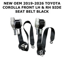 2019 20 21 22 23 24 25 2026 Toyota Corolla front LH & RH side seat belt BLACK picture