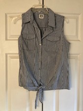 Anne Klein women's sleeveless tie-front top, size small, excellent condition picture